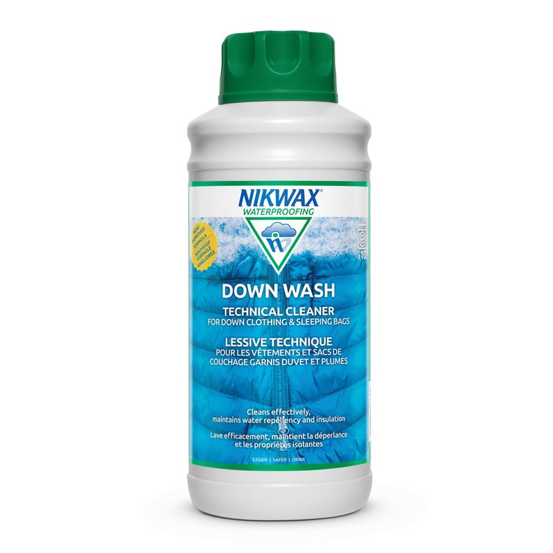 Nikwax Down Wash, 1L, Detergent for down jackets and sleeping bags, outdoor apparel, clean, care, protect - Image 1